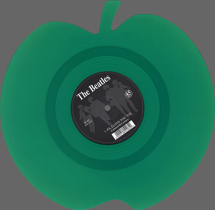 The Beatles Love Me Do (Mischief Music BEAT2) green colored apple shaped single - side 2
