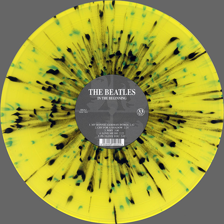 The Beatles IN THE BEGINNING (Mischief Music HHA2) splatter multicolored LP - side 2