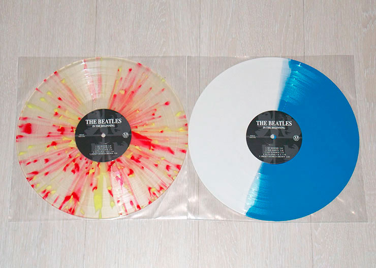 The Beatles LP IN THE BEGINNING splatter and bicolor vinyl by Mischief Music company