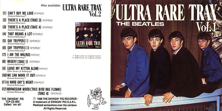 The Beatles - Ultra Rare Trax Vol.1 (The Swingin' Pig TSP-CD-001) − artwork