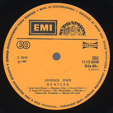 he Beatles - Expesdice R'n'R (Supraphon 1113 3249) – label, side 2