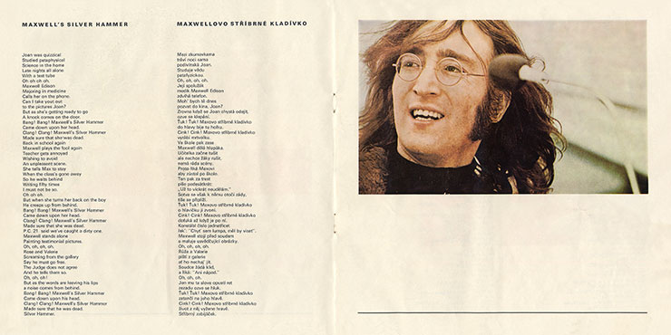 The Beatles - ABBEY ROAD (Supraphon 1 13 1016), issue from 1972 – booklet, pages 16-17