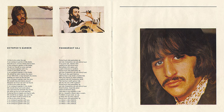 The Beatles - ABBEY ROAD (Supraphon 1 13 1016), issue from 1972 – booklet, pages 20-21