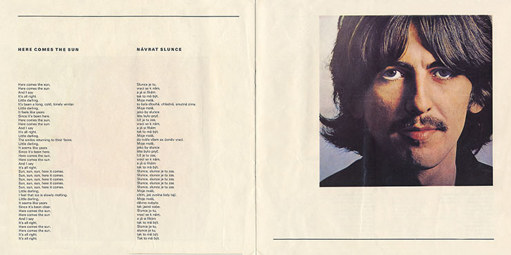 The Beatles - ABBEY ROAD (Supraphon 1 13 1016), issue from 1972 – booklet, pages 24-25