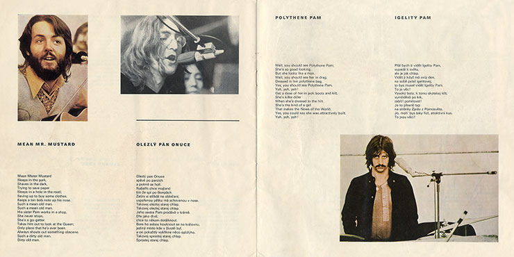 The Beatles - ABBEY ROAD (Supraphon 1 13 1016), issue from 1972 – booklet, pages 28-29