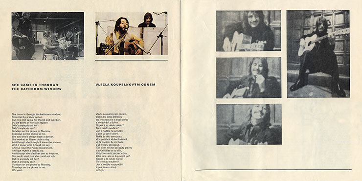 The Beatles - ABBEY ROAD (Supraphon 1 13 1016), issue from 1972 – booklet, pages 30-31