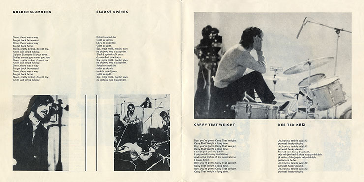 The Beatles - ABBEY ROAD (Supraphon 1 13 1016), issue from 1972 – booklet, pages 32-33