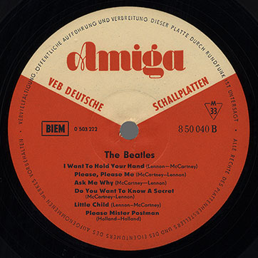 The Beatles - THE BEATLES (AMIGA 8 50 040) – label (Var. 1), side B