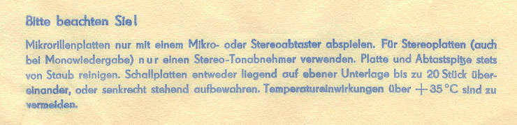 The Beatles - A Collection of Beatles oldies (AMIGA 8 55 383) − fragment of the front side of the inner