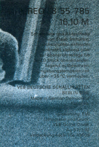 Paul McCartney - Paul McCartney und Wings (AMIGA 8 55 785) − cover, fragment of back side