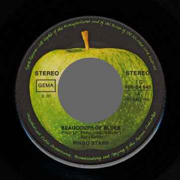Ringo Starr − Beaucoups Of Blues / Coochy-Coochy (Apple 1C 006-04 645) - label, side A