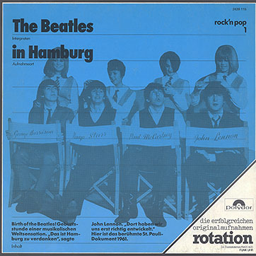 THE BEATLES IN HAMBURG (Polydor 2428 115) – cover, front side