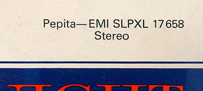 The Beatles - A HARD DAY'S NIGHT (Pepita SLPXL 17658) – cover, front side - fragment (right upper corner)