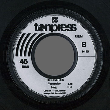 THE BEATLES 2EP set (Tonpress N-10/11) – silver injection moulded label (var. 1) of EP 1, side B