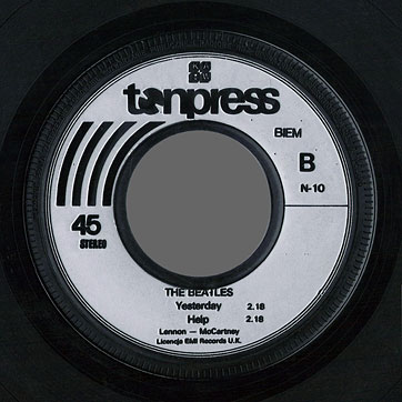 THE BEATLES 2EP set (Tonpress N-10/11) – silver injection moulded label (var. 1) of EP 1, side B