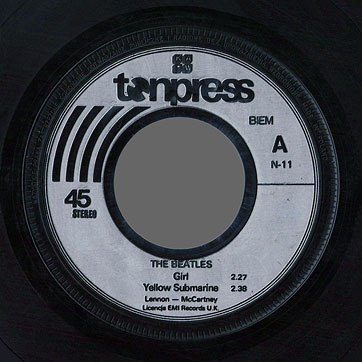 THE BEATLES 2EP set (Tonpress N-10/11) – silver injection moulded label (var. 1) of EP 2, side A