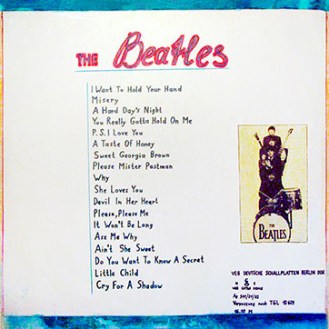 THE BEATLES LP by Amiga – self-made (fake sleeve), back side