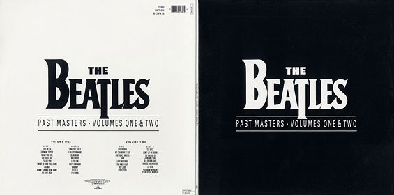 Original UK edition of PAST MASTERS • VOLUMES ONE & TWO 2LP-set by Parlophone – sleeve, back and front sides