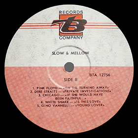 The side 2 of the label for another LP from SLOW & MELLOW series