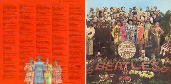 SGT. PEPPER'S LONELY HEARTS CLUB BAND (Parlophone PCS 7027) – gatefold sleeve, back and front sides