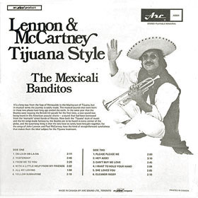 THE MEXICALI BANDITOS - 12" LP [Arc AS824] - back sleeve