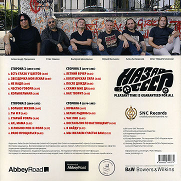 Группа Стаса Намина Цветы – НАЗАД В СССР (SNC Records LP SNC-001) – запечатанное издание (обложка), оборотная сторона