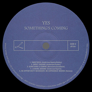 Yes – Something's Coming: The BBC Recordings 1969-1970 (Lilith Records Ltd LR156) – label, side 2