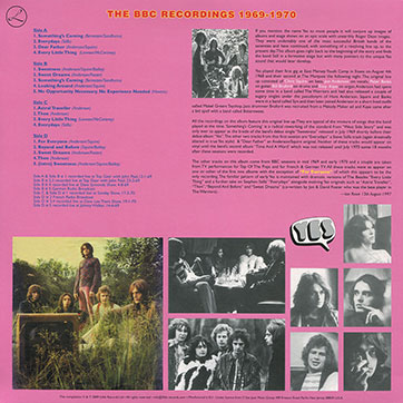 Yes – Something's Coming: The BBC Recordings 1969-1970 (Lilith Records Ltd LR156) – sleeve, back side