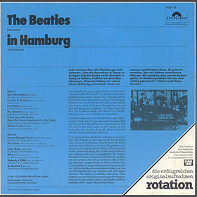 THE BEATLES IN HAMBURG LP by Polydor Rotation (2428 115) - cover, back