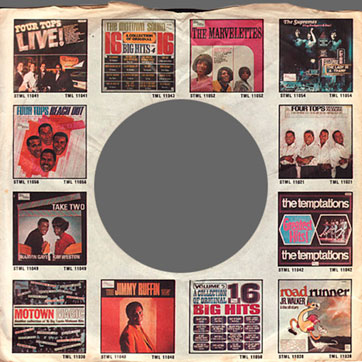Colored Standard Sleeves with records advertisement Type 8C, front side