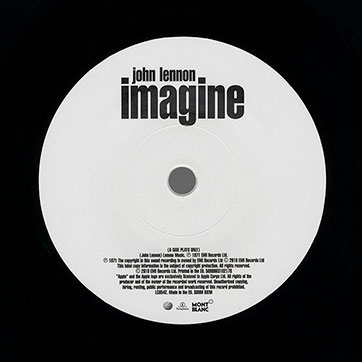 John Lennon - Imagine (Apple/Parlophone/Montblanc 5099963102178) − label, single sided