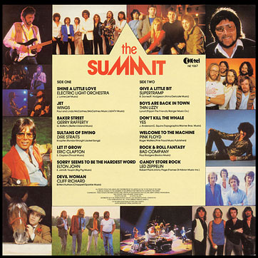 Various Artists - THE SUMMIT (K-tel International NE 1067) – cover, back side