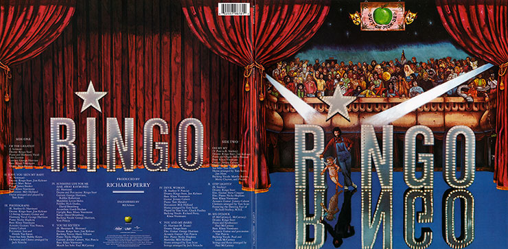 Ringo Starr - RINGO (Capitol Records 00602557987812) – gatefold cover, back and front sides
