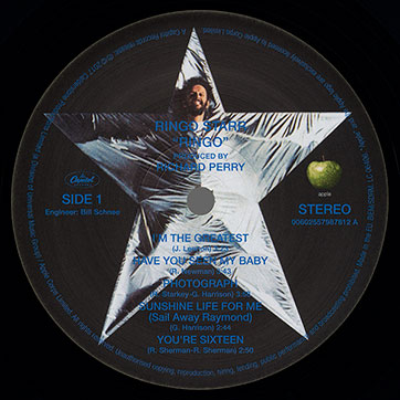 Ringo Starr - RINGO (Capitol Records 00602557987812) – label, side 1