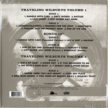 The Traveling Wilburys Collection (Concord Bicycle Music CRE-39517-01) – sealed box, back side