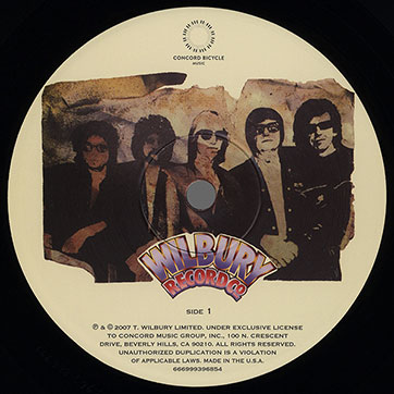 The Traveling Wilburys Collection (Concord Bicycle Music CRE-39517-01), Traveling Wilburys Volume 1 – label, side 1
