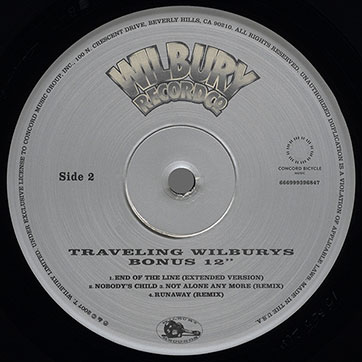 The Traveling Wilburys Collection (Concord Bicycle Music CRE-39517-01), The Traveling Wilburys Bonus 12 inch EP – label, side 2