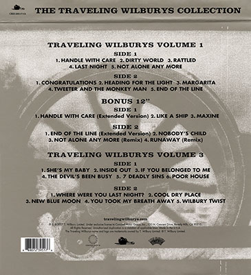 The Traveling Wilburys Collection (Concord Bicycle Music CRE-39517-01) – sheet-attachment to the box