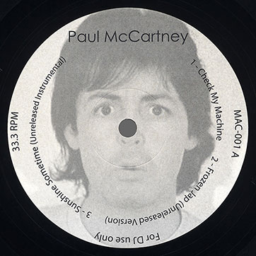 Paul McCartney – Balearic Rarities 1 (Not on label MAC-001) – label, side A