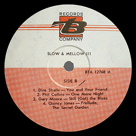 The side 2 of the label for another LP from SLOW & MELLOW series