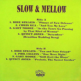 The back side of the sleeve SLOW & MELLOW III (BTA 12755) LP by Balkanton company (Bulgaria)