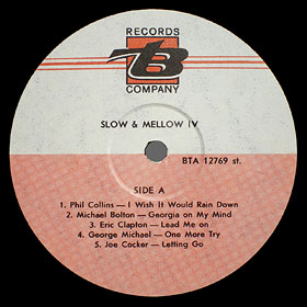 The side 1 of the label for another LP from SLOW & MELLOW series