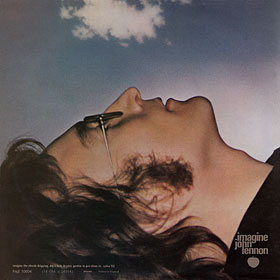 Original UK version of IMAGINE LP by Apple – sleeve, back side