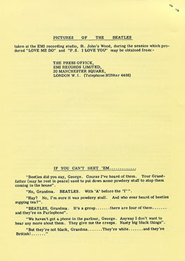 The Beatles – 1958-1962 [Box edition] (MiruMir Music Publishing / Doxy DOY011) - replica (reproduction) of the official Love Me Do single press-release by Parlophone, page 6