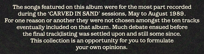 The Mission – GRAINS OF SAND (ЛАДЪ (LAD) LD-238017) − sleeve, back side (fragment)