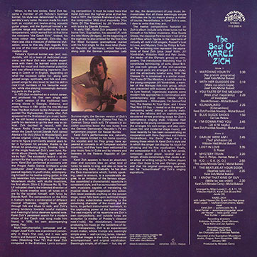 Karel Zich and The Flop Group – The Best Of Karel Zich (Supraphon 1113 2928) - sleeve (var. 1), back side