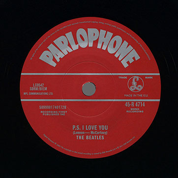 The Beatles – Love Me Do / P.S. I Love You (Parlophone 5099901740172) – label, side B