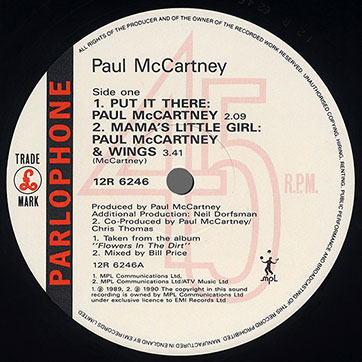 Paul McCartney - Figure Of Eight / This One (Club Lovejoys Mix) (Parlophone 12R 6235) – side A