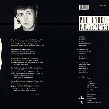Paul McCartney - Figure Of Eight / This One (Club Lovejoys Mix) (Parlophone 12R 6235) – back cover