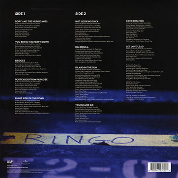 Ringo Starr - POSTCARDS FROM PARADISE (UMe 00602547237057) – cover, back side